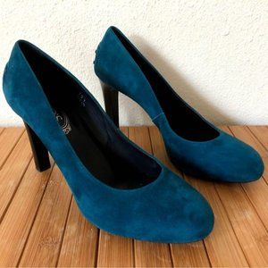 Tod's shoes (teal and burgundy)